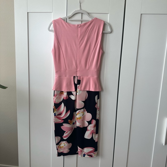 Floral Sheath Dress - Size 4 - Picture 2 of 3